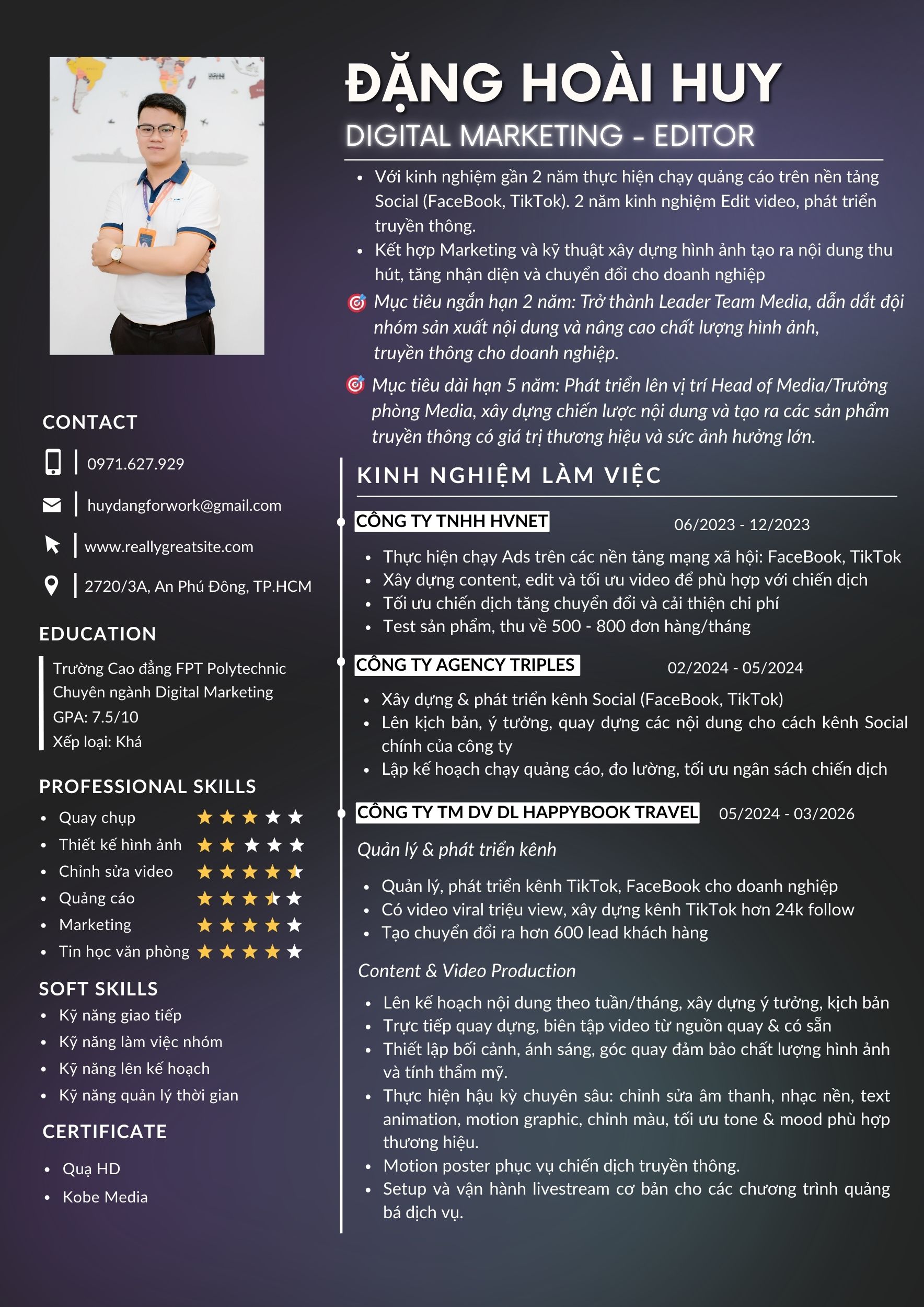 CV Page 1